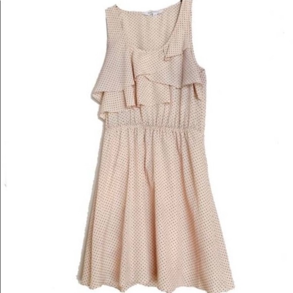 BCBGeneration Cream Triangle Ruffle Bodice Dress - Picture 1 of 3